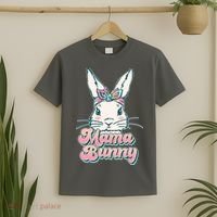 Cute Easter Mama Bunny T-Shirt thumb 2