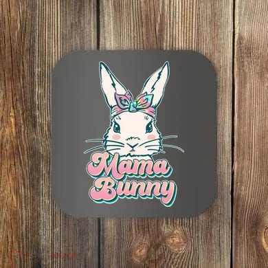 Cute Easter Mama Bunny Coaster