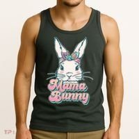 Cute Easter Mama Bunny Tank Top thumb 3