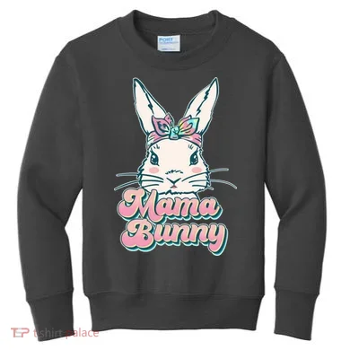 Cute Easter Mama Bunny Kids Sweatshirt