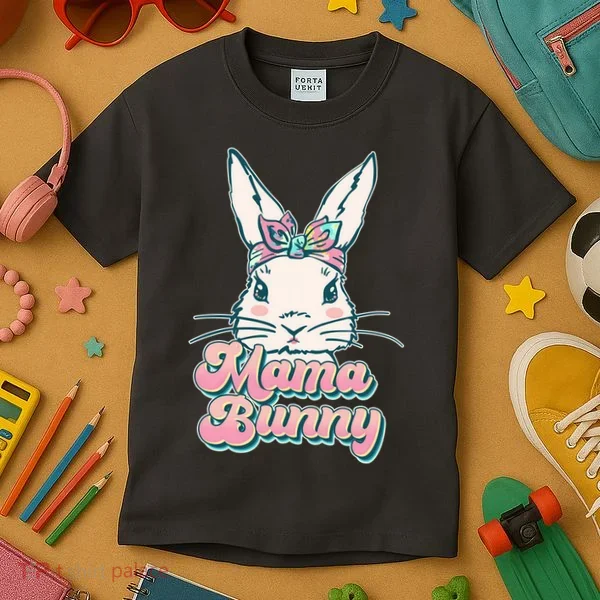 Cute Easter Mama Bunny Kids T-Shirt