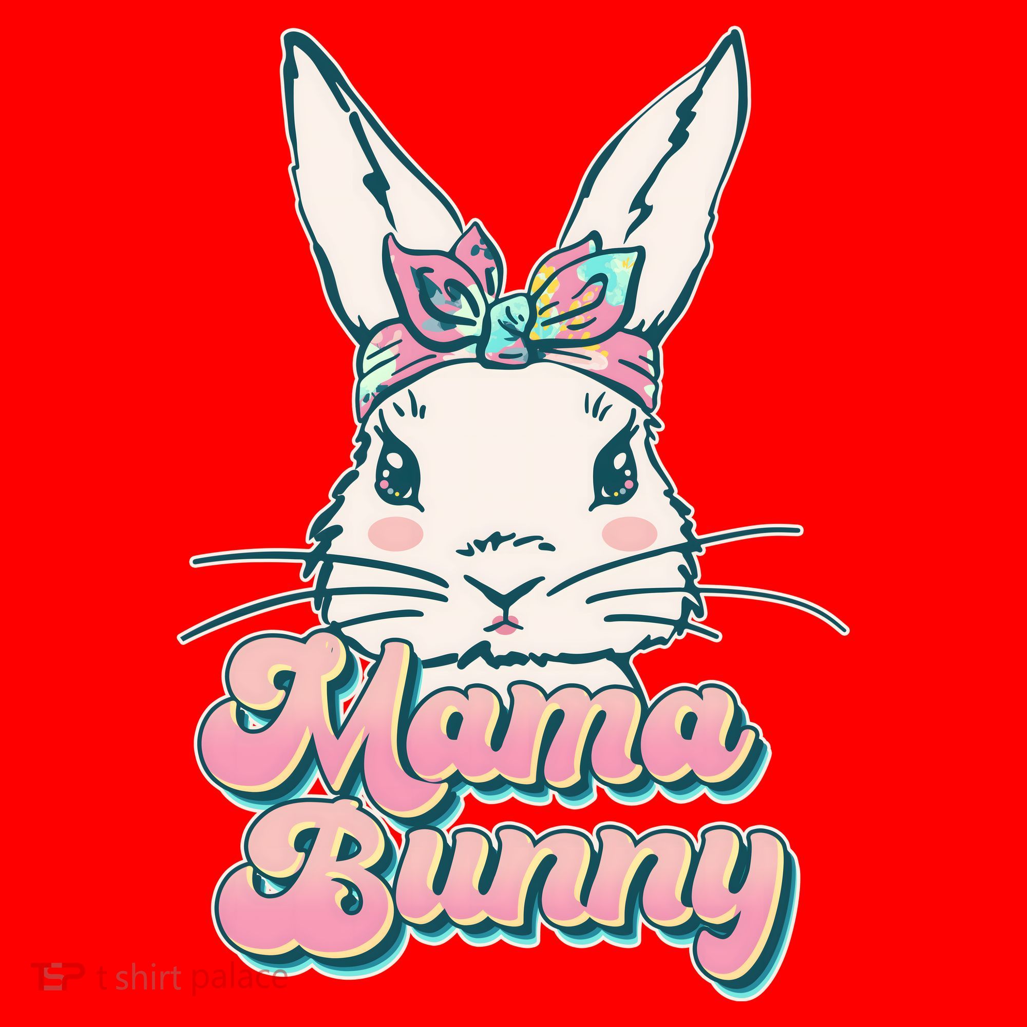 Cute Easter Mama Bunny Santa Hat
