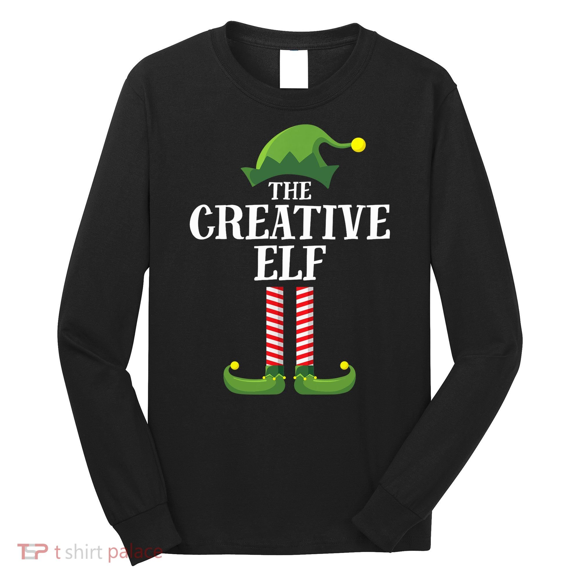 Creative Elf Matching Family Group Christmas Party Long Sleeve Shirt