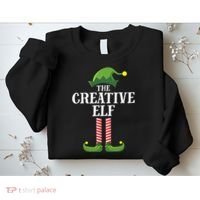 Creative Elf Matching Family Group Christmas Party Sweatshirt thumb 2