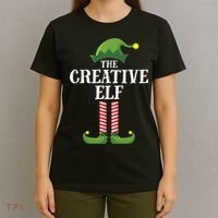 Creative Elf Matching Family Group Christmas Party T-Shirt thumb 4