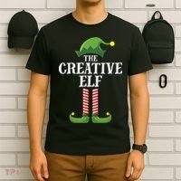 Creative Elf Matching Family Group Christmas Party T-Shirt thumb 6