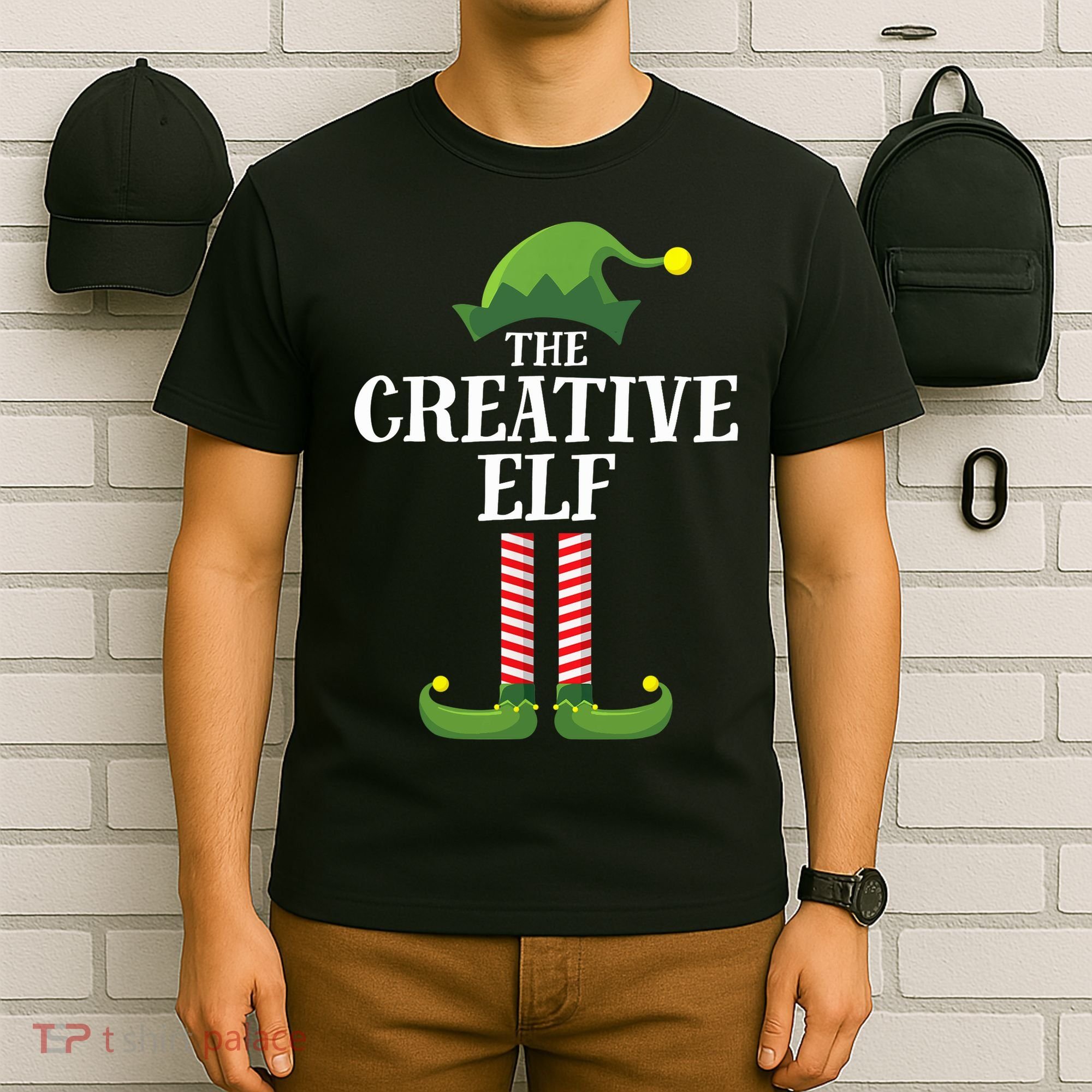 Creative Elf Matching Family Group Christmas Party T-Shirt