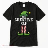 Creative Elf Matching Family Group Christmas Party Tall T-Shirt thumb 0