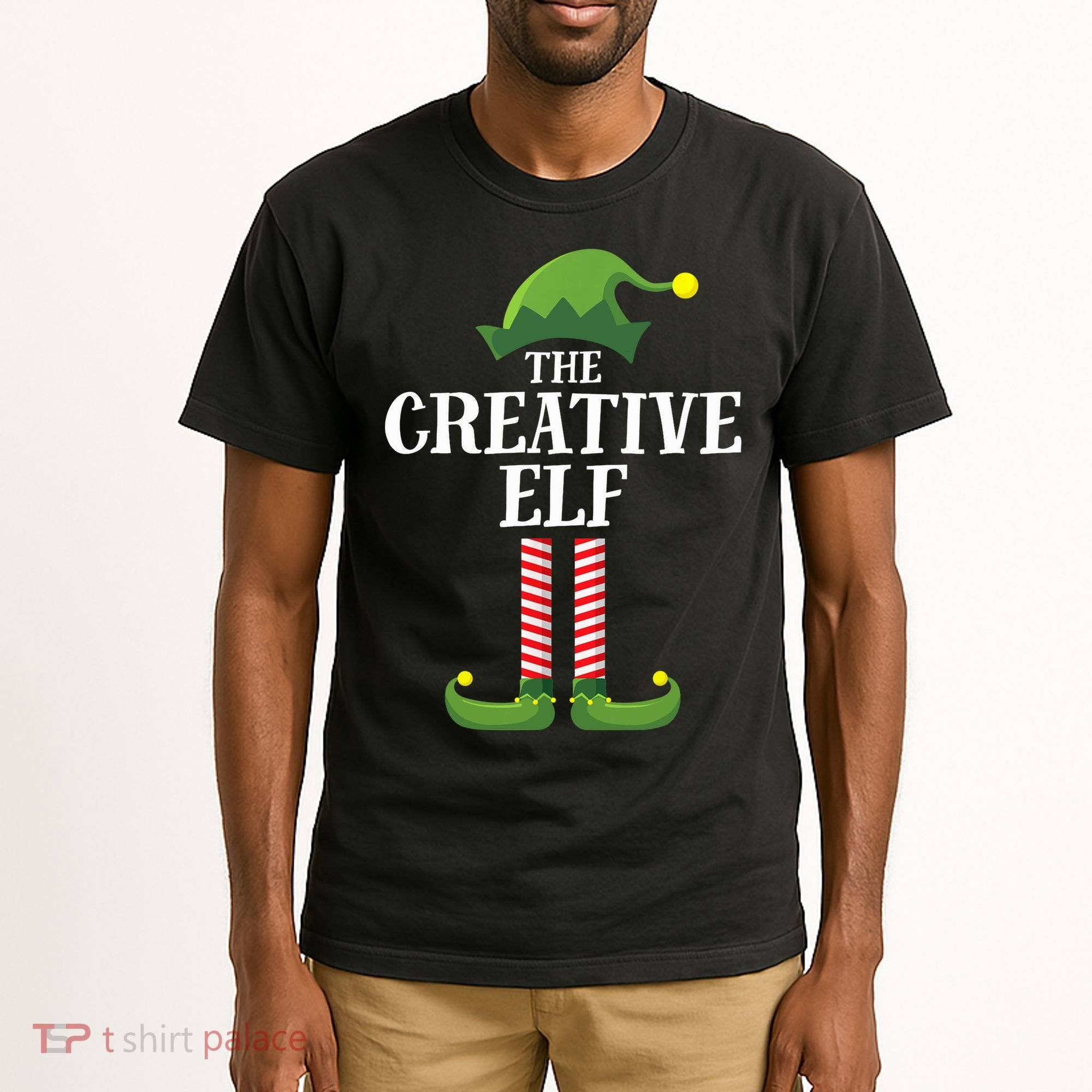 Creative Elf Matching Family Group Christmas Party Tall T-Shirt
