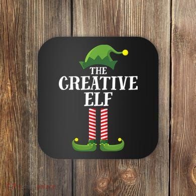 Creative Elf Matching Family Group Christmas Party Coaster