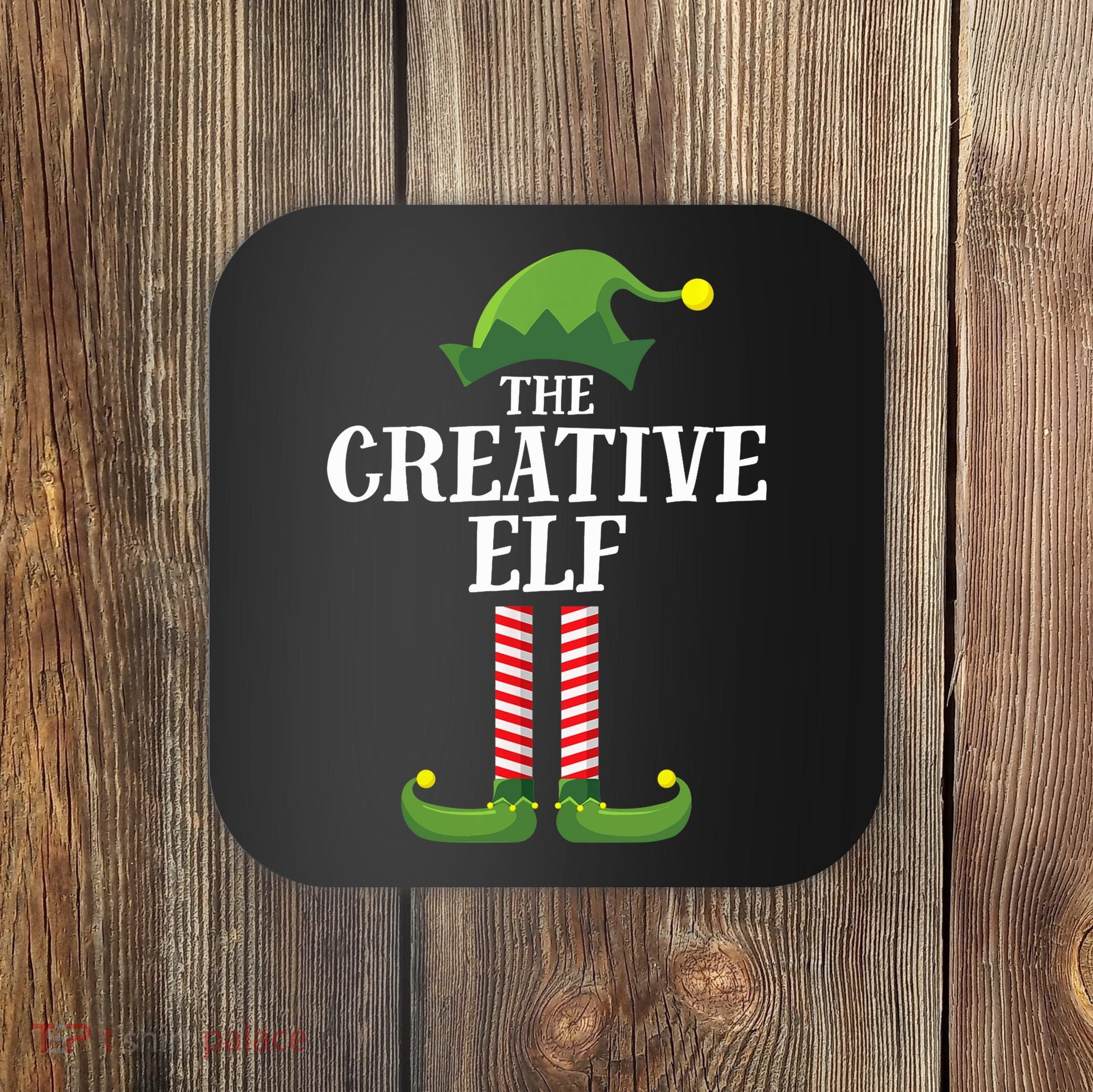 Creative Elf Matching Family Group Christmas Party Coaster