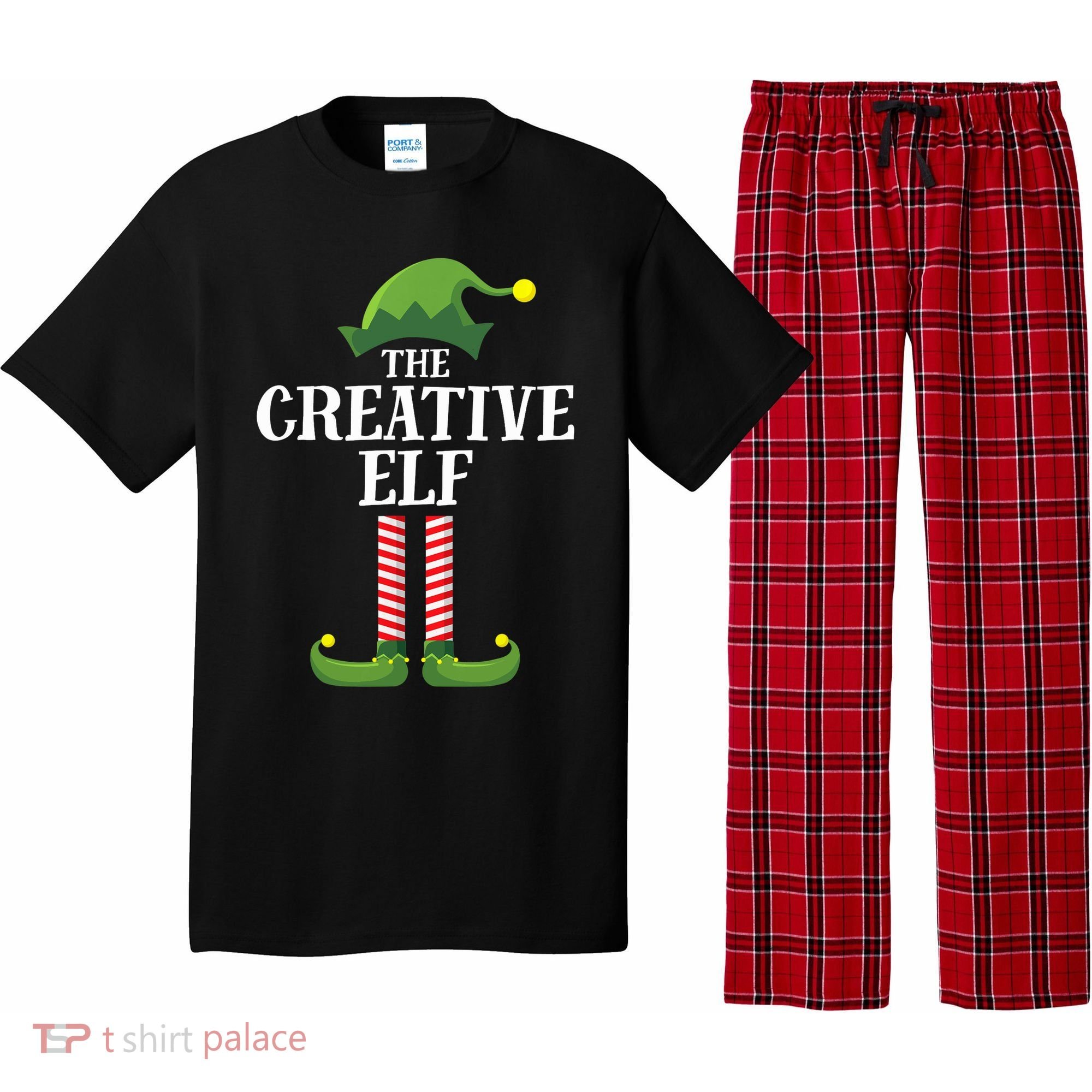 Creative Elf Matching Family Group Christmas Party Pajama Set