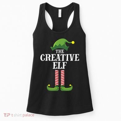 Creative Elf Matching Family Group Christmas Party Women's Tank Top
