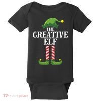 Creative Elf Matching Family Group Christmas Party Baby Bodysuit thumb 0