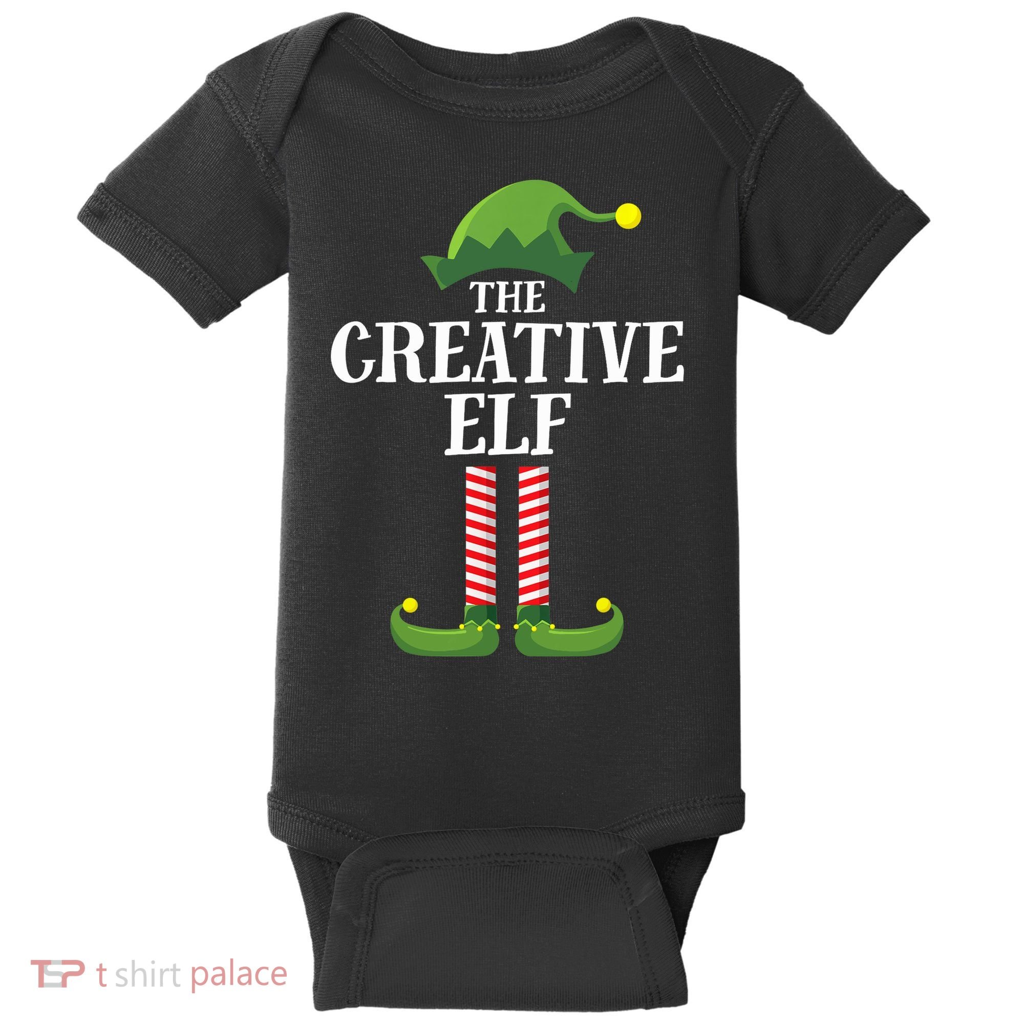 Creative Elf Matching Family Group Christmas Party Baby Bodysuit