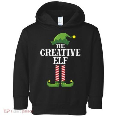 Creative Elf Matching Family Group Christmas Party Toddler Hoodie