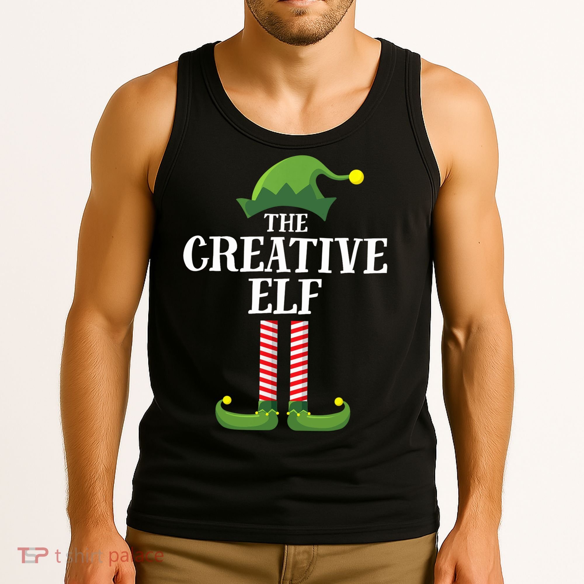 Creative Elf Matching Family Group Christmas Party Tank Top