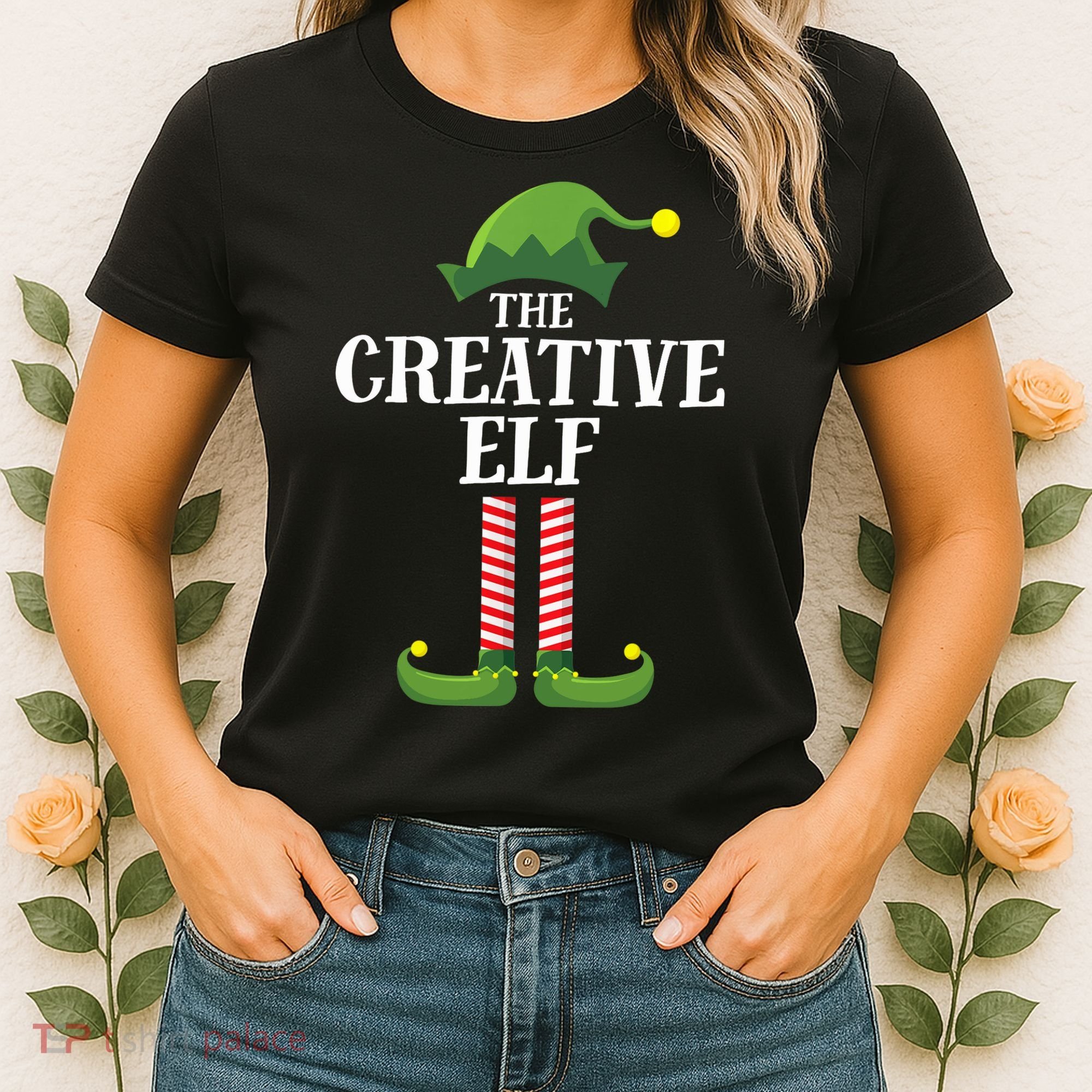 Creative Elf Matching Family Group Christmas Party Women's T-Shirt