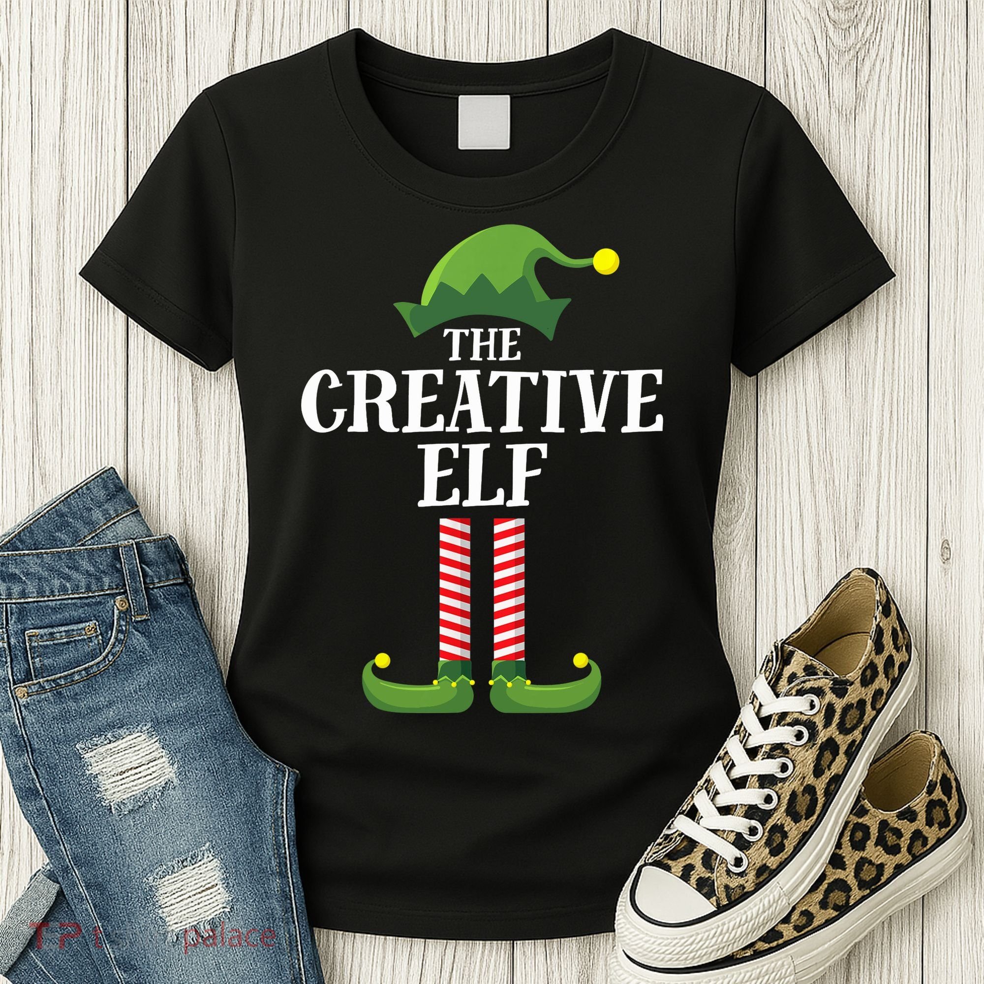 Creative Elf Matching Family Group Christmas Party Women's T-Shirt