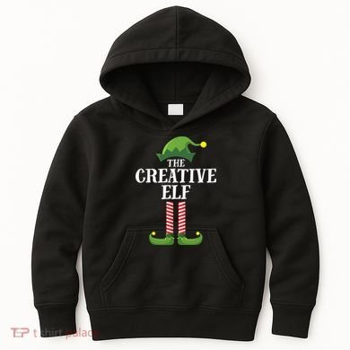 Creative Elf Matching Family Group Christmas Party Kids Hoodie