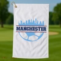 Cool England Manchester City FC Soccer Jersey Golf Towel thumb 1