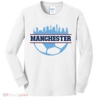 Cool England Manchester City FC Soccer Jersey Kids Long Sleeve Shirt thumb 0