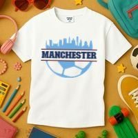 Cool England Manchester City FC Soccer Jersey Kids T-Shirt thumb 3