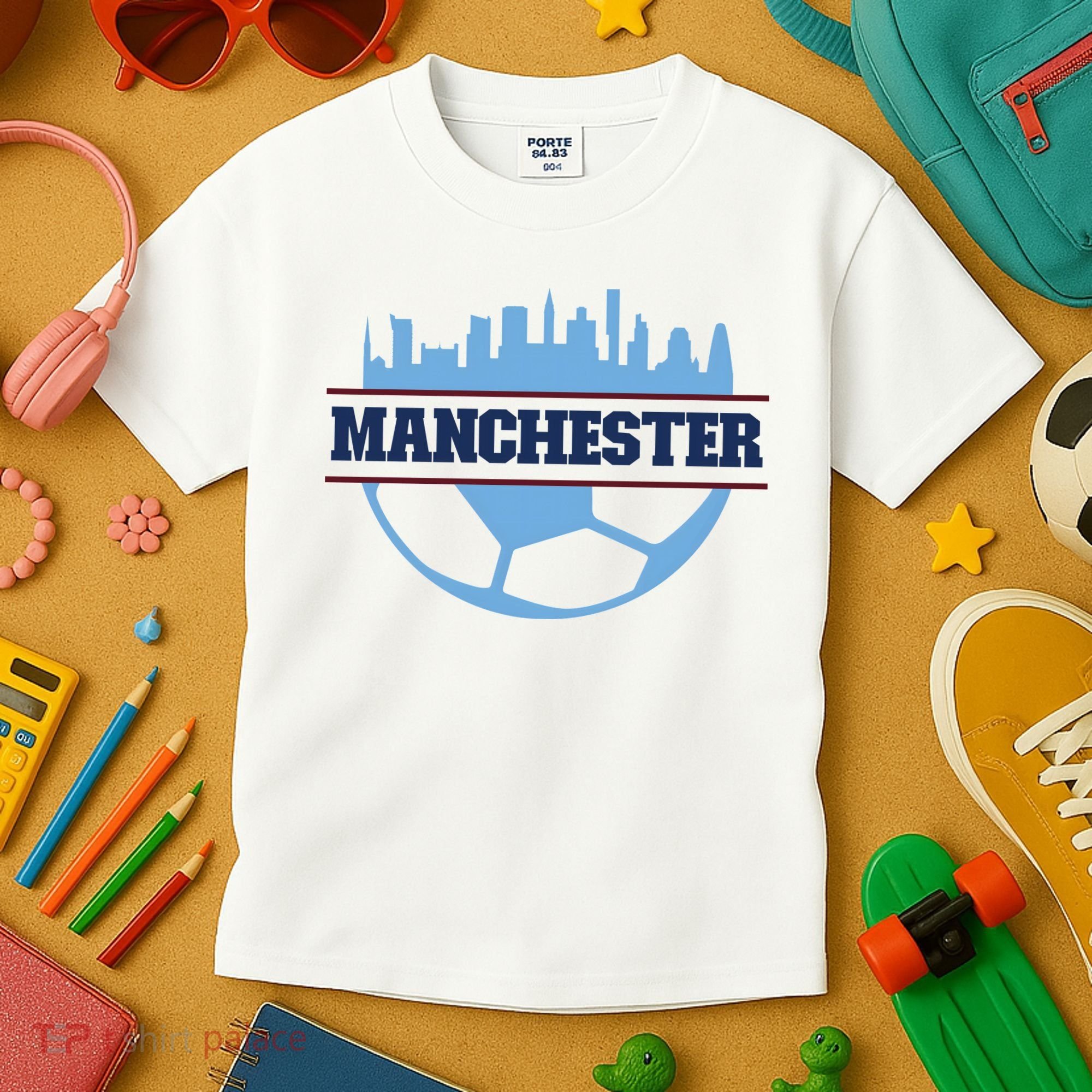 Cool England Manchester City FC Soccer Jersey Kids T-Shirt