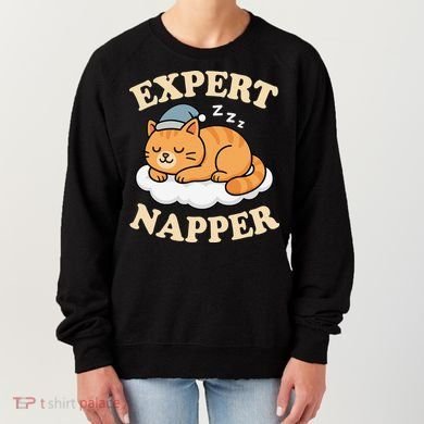 Cat Expert Napper Funny Kitty Sarcasm Humor Cat Saying Women's Sweatshirt