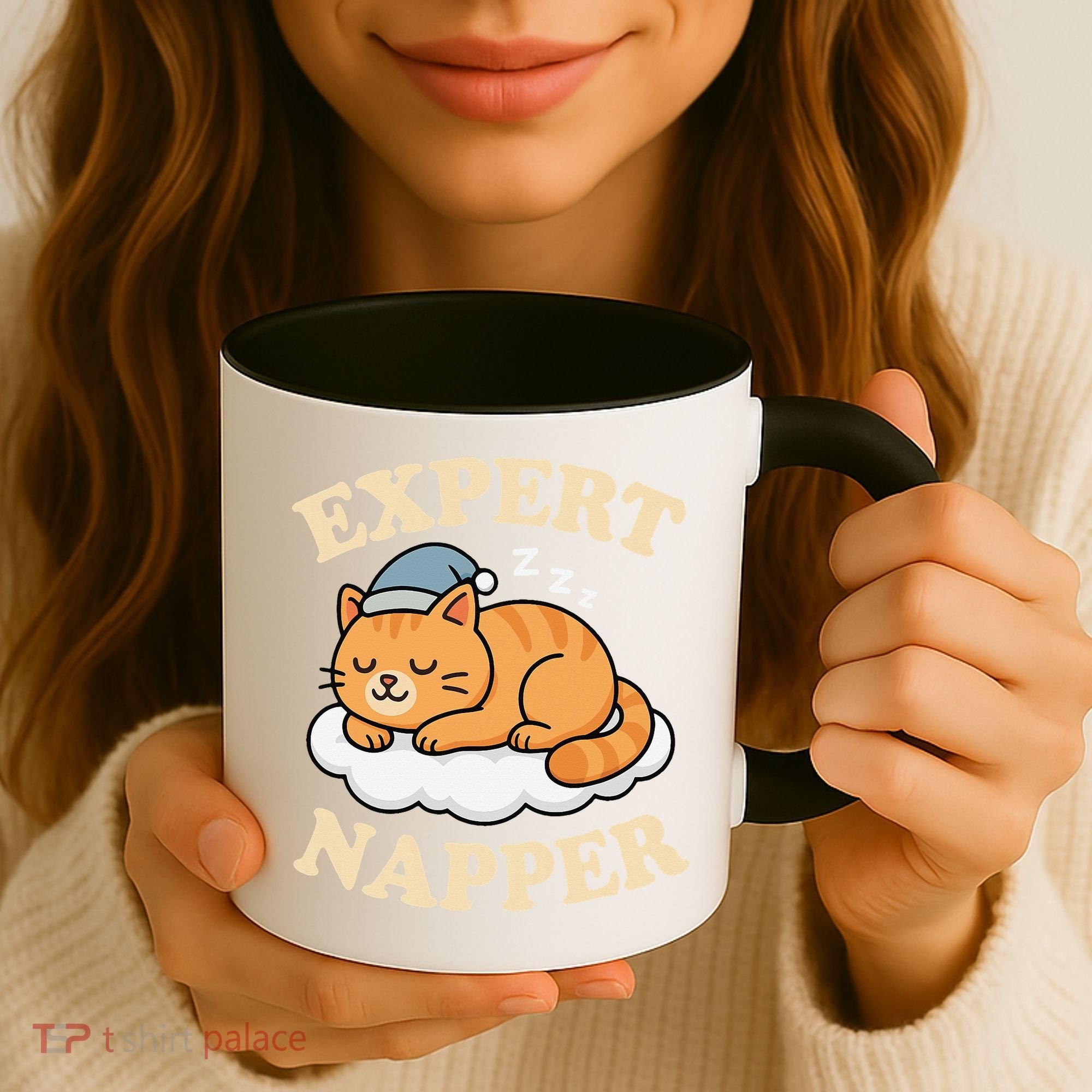 Cat Expert Napper Funny Kitty Sarcasm Humor Cat Saying Coffee Mug