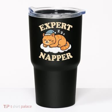Cat Expert Napper Funny Kitty Sarcasm Humor Cat Saying Tumbler