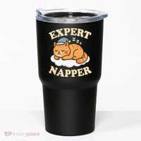 Cat Expert Napper Funny Kitty Sarcasm Humor Cat Saying Tumbler thumb 0