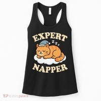 Cat Expert Napper Funny Kitty Sarcasm Humor Cat Saying Women's Tank Top thumb 0