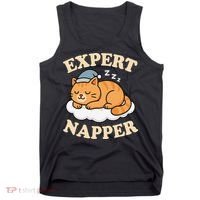 Cat Expert Napper Funny Kitty Sarcasm Humor Cat Saying Tank Top thumb 0