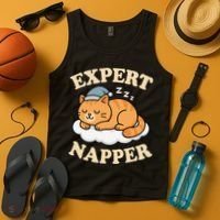 Cat Expert Napper Funny Kitty Sarcasm Humor Cat Saying Tank Top thumb 4