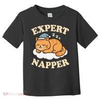Cat Expert Napper Funny Kitty Sarcasm Humor Cat Saying Toddler T-Shirt thumb 0