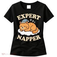 Cat Expert Napper Funny Kitty Sarcasm Humor Cat Saying Women's T-Shirt thumb 0