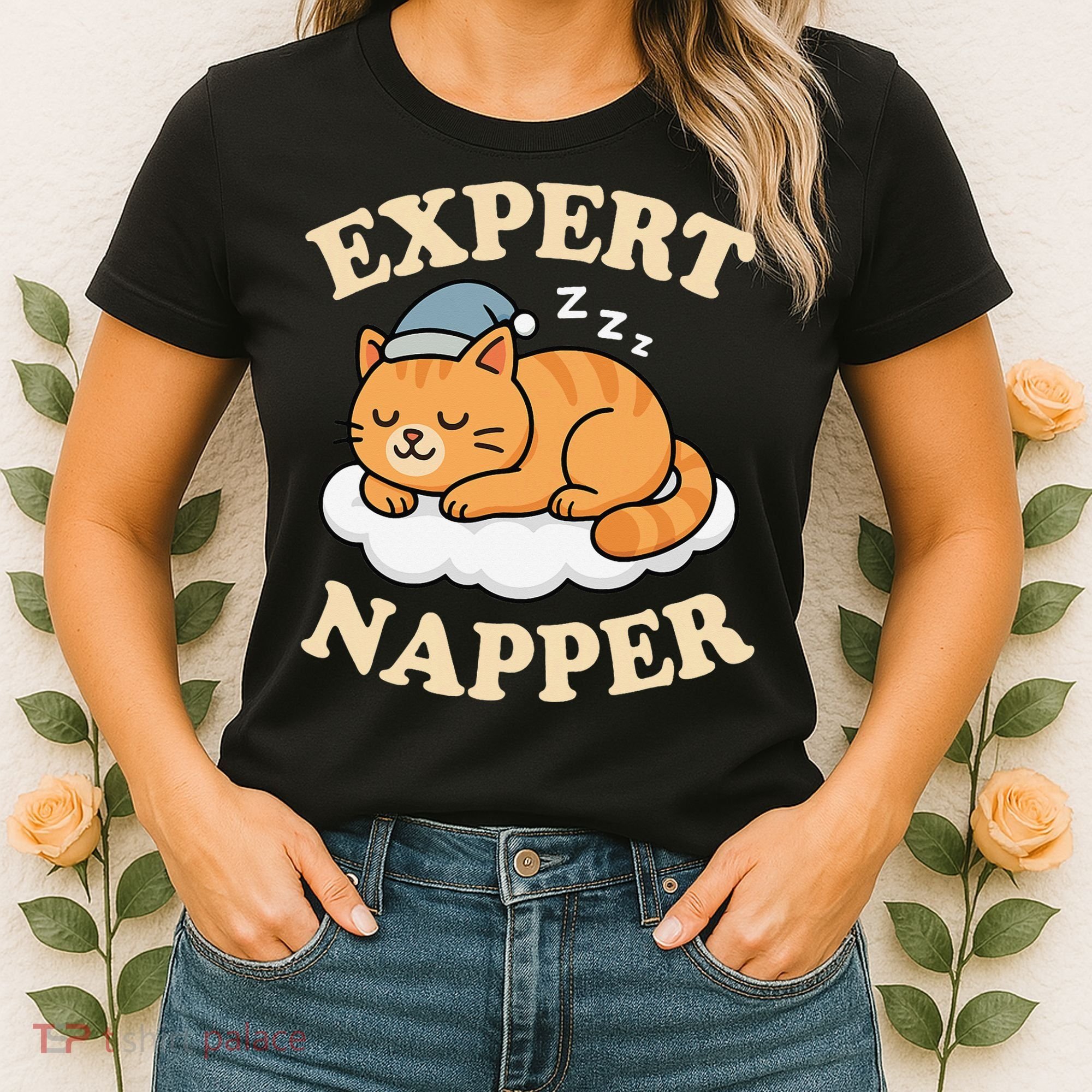 Cat Expert Napper Funny Kitty Sarcasm Humor Cat Saying Women's T-Shirt