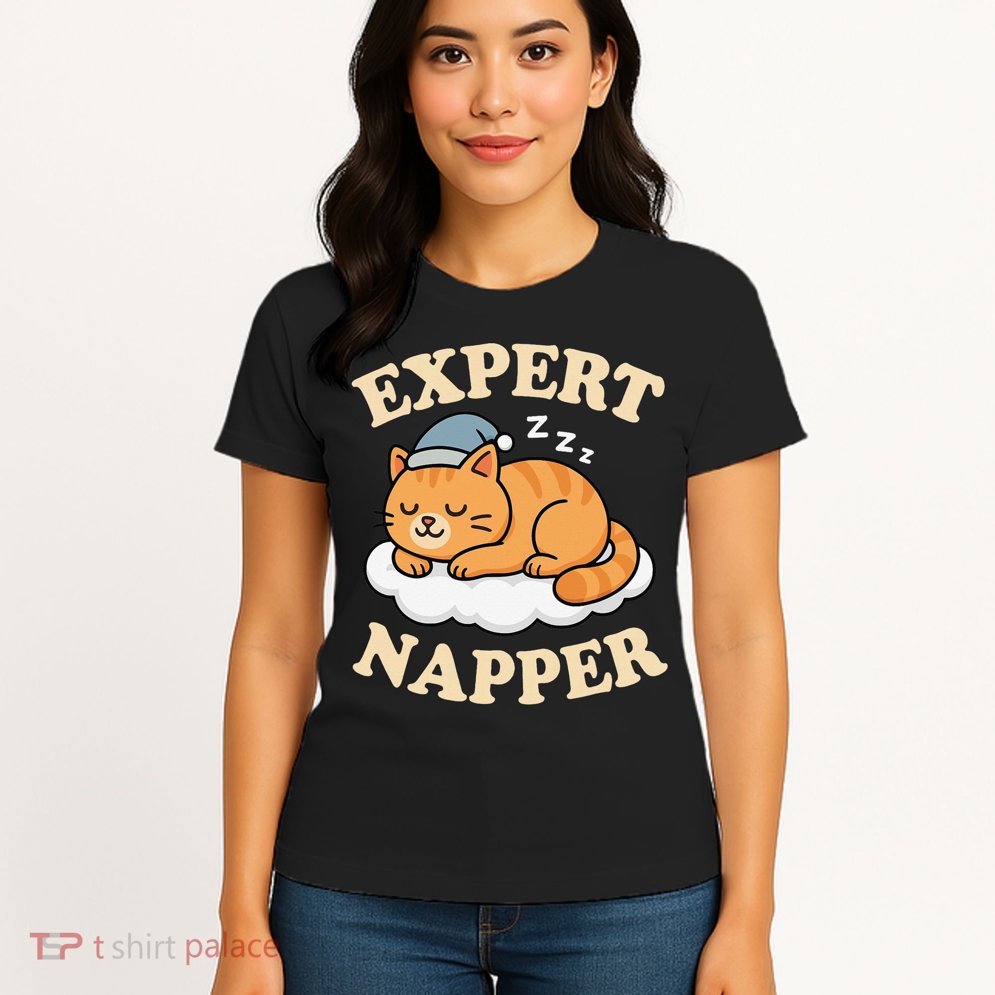 Cat Expert Napper Funny Kitty Sarcasm Humor Cat Saying Women's T-Shirt