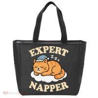 Cat Expert Napper Funny Kitty Sarcasm Humor Cat Saying Tote Bag thumb 0