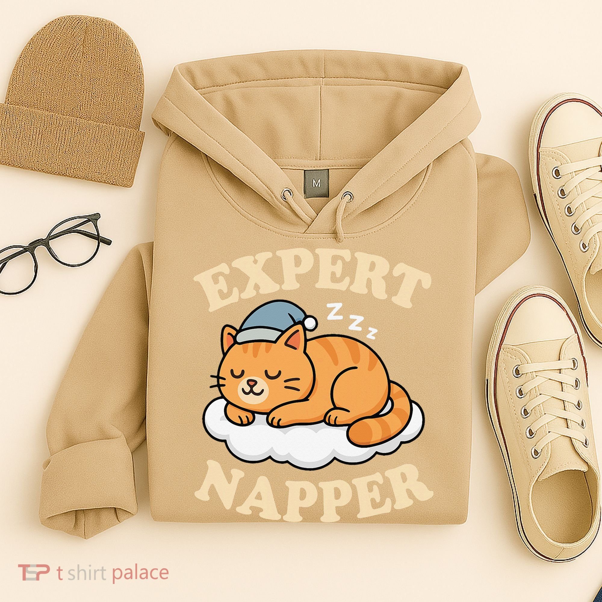 Cat Expert Napper Funny Kitty Sarcasm Humor Cat Saying Hoodie