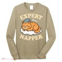 Cat Expert Napper Funny Kitty Sarcasm Humor Cat Saying Long Sleeve Shirt thumb 0