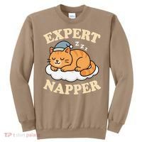 Cat Expert Napper Funny Kitty Sarcasm Humor Cat Saying Sweatshirt thumb 0