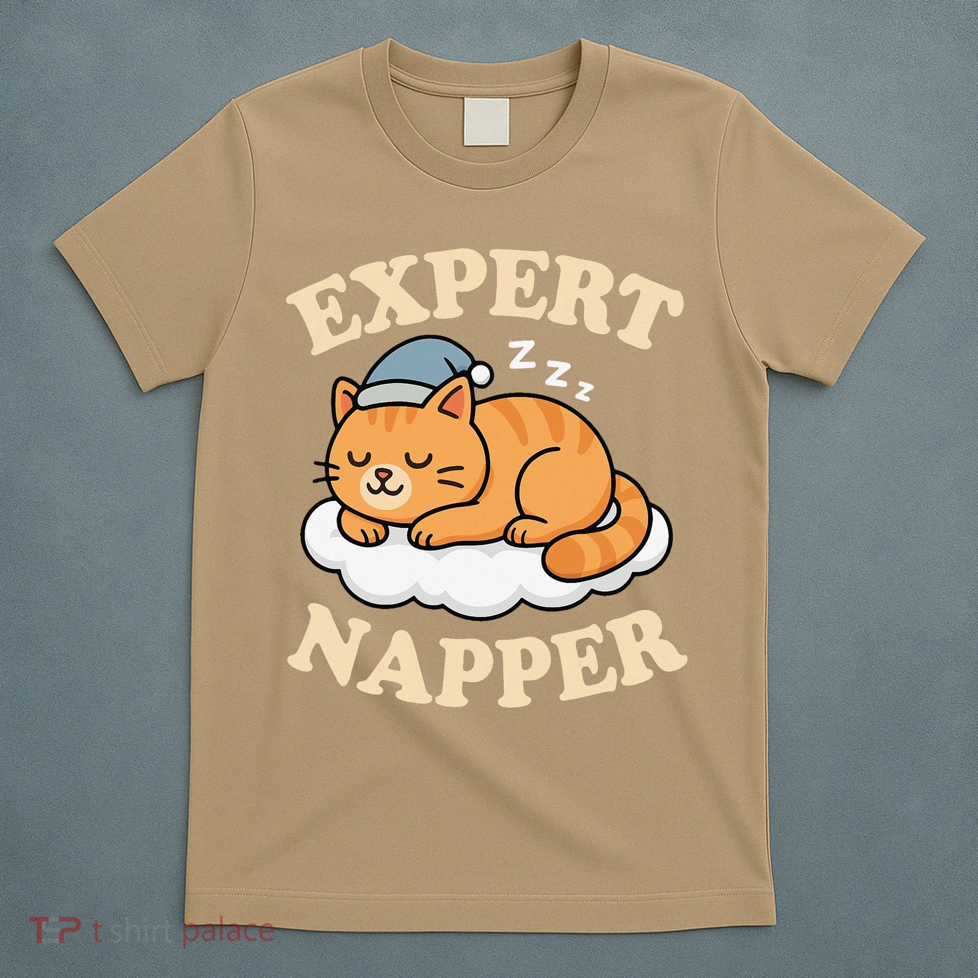 Cat Expert Napper Funny Kitty Sarcasm Humor Cat Saying T-Shirt