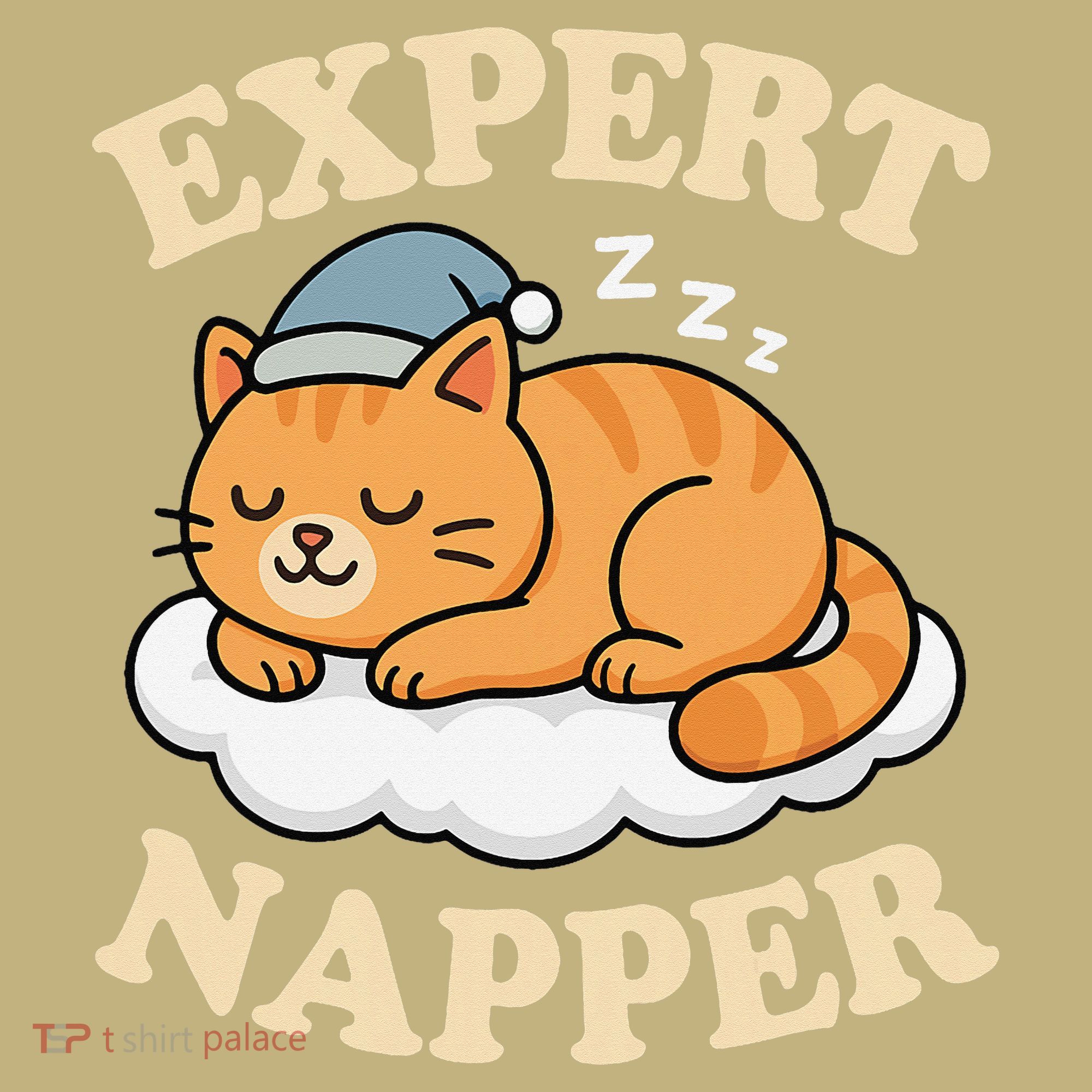Cat Expert Napper Funny Kitty Sarcasm Humor Cat Saying T-Shirt