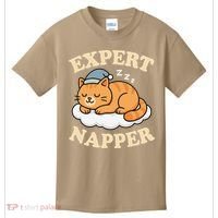 Cat Expert Napper Funny Kitty Sarcasm Humor Cat Saying Kids T-Shirt thumb 0