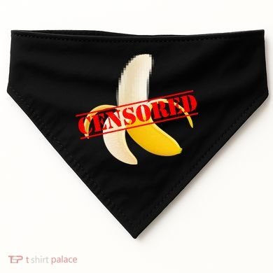 Censored Naked Banana USA-Made Doggie Bandana