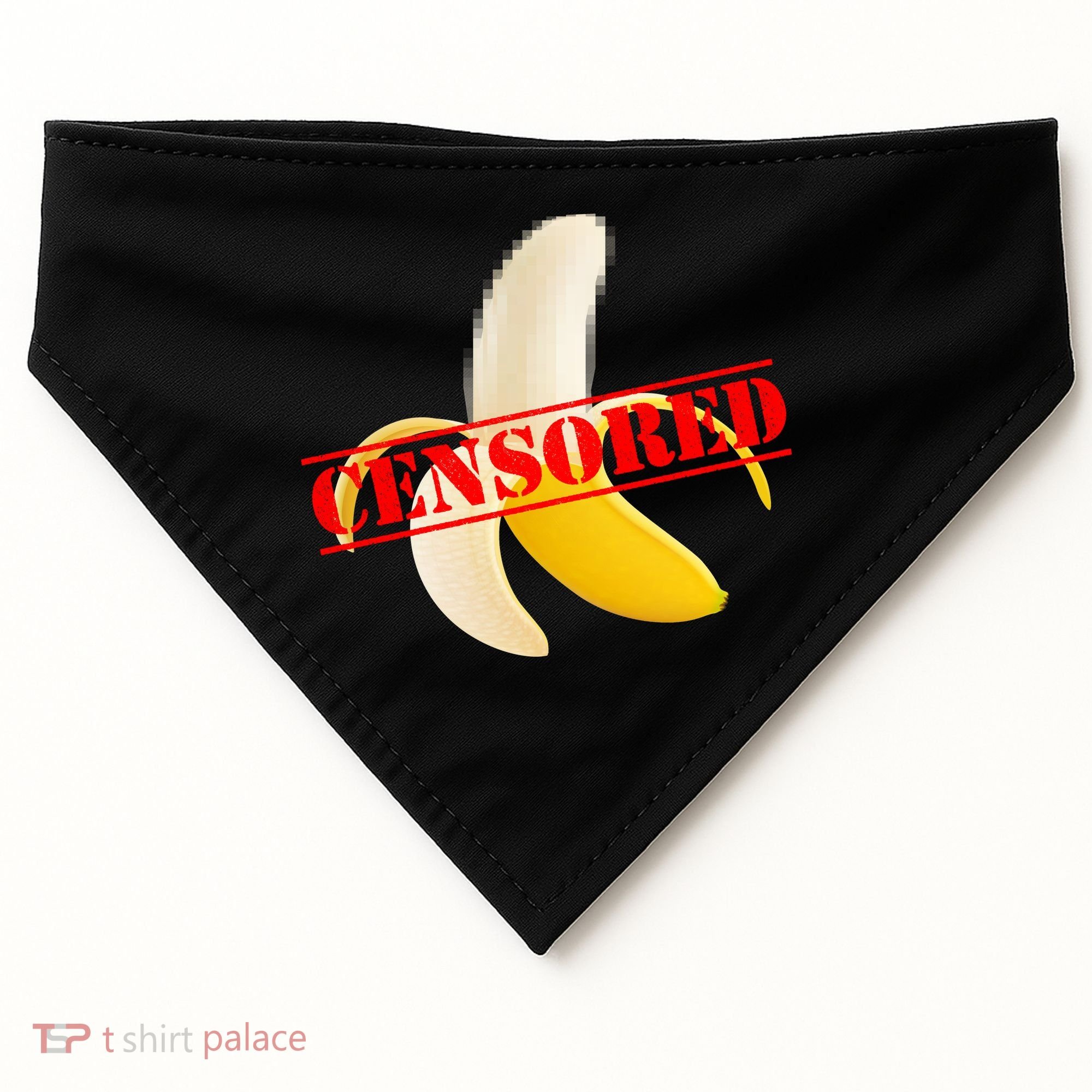 Censored Naked Banana USA-Made Doggie Bandana