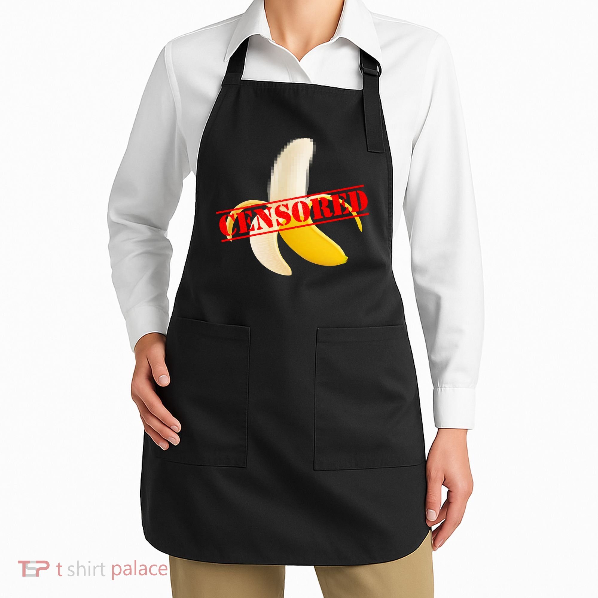 Censored Naked Banana Apron