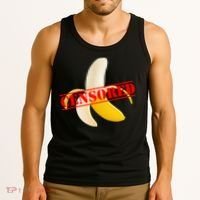 Censored Naked Banana Tank Top thumb 3